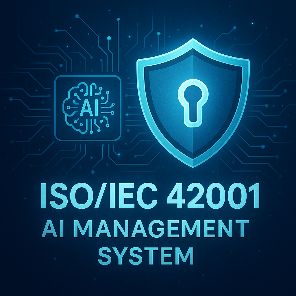 Artificial Intelligence, Management System, ISO/IEC 42001, Ethical AI, Governance, Inteligência Artificial, Sistema de Gestão, ISO/IEC 42001, IA Ética, Governança AI Standards, Compliance, Risk Management, Transparency, Accountability, Padrões de IA, Conformidade, Gestão de Riscos, Transparência, Responsabilidade AI Framework, Data Privacy, Trustworthy AI, Certification, Responsible AI, Estrutura de IA, Privacidade de Dados, IA Confiável, Certificação, IA Responsável